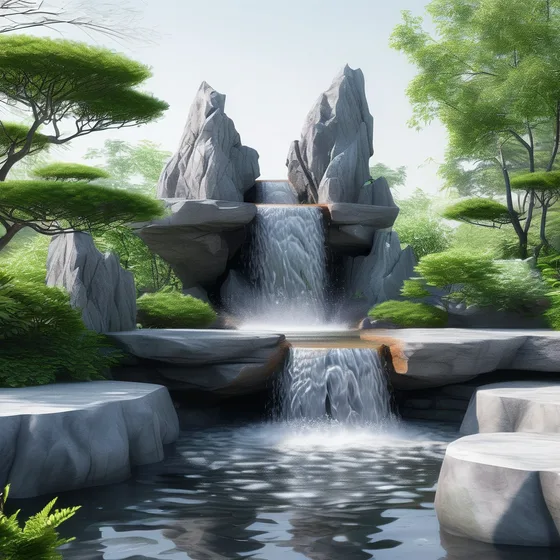 山东假山喷泉